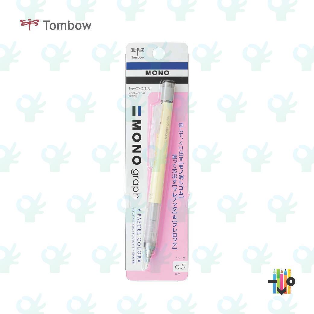 Tombow Mono Graph Pastel Mechanical Pencil Featuring “Mono Eraser” And